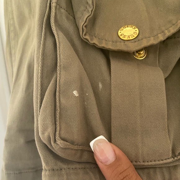 GUESS GUC hip length fall military jacket in olive green - Picture 2 of 7